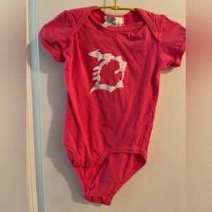 Cute pink Michigan onesie, size is 18 months but I feel it runs small
